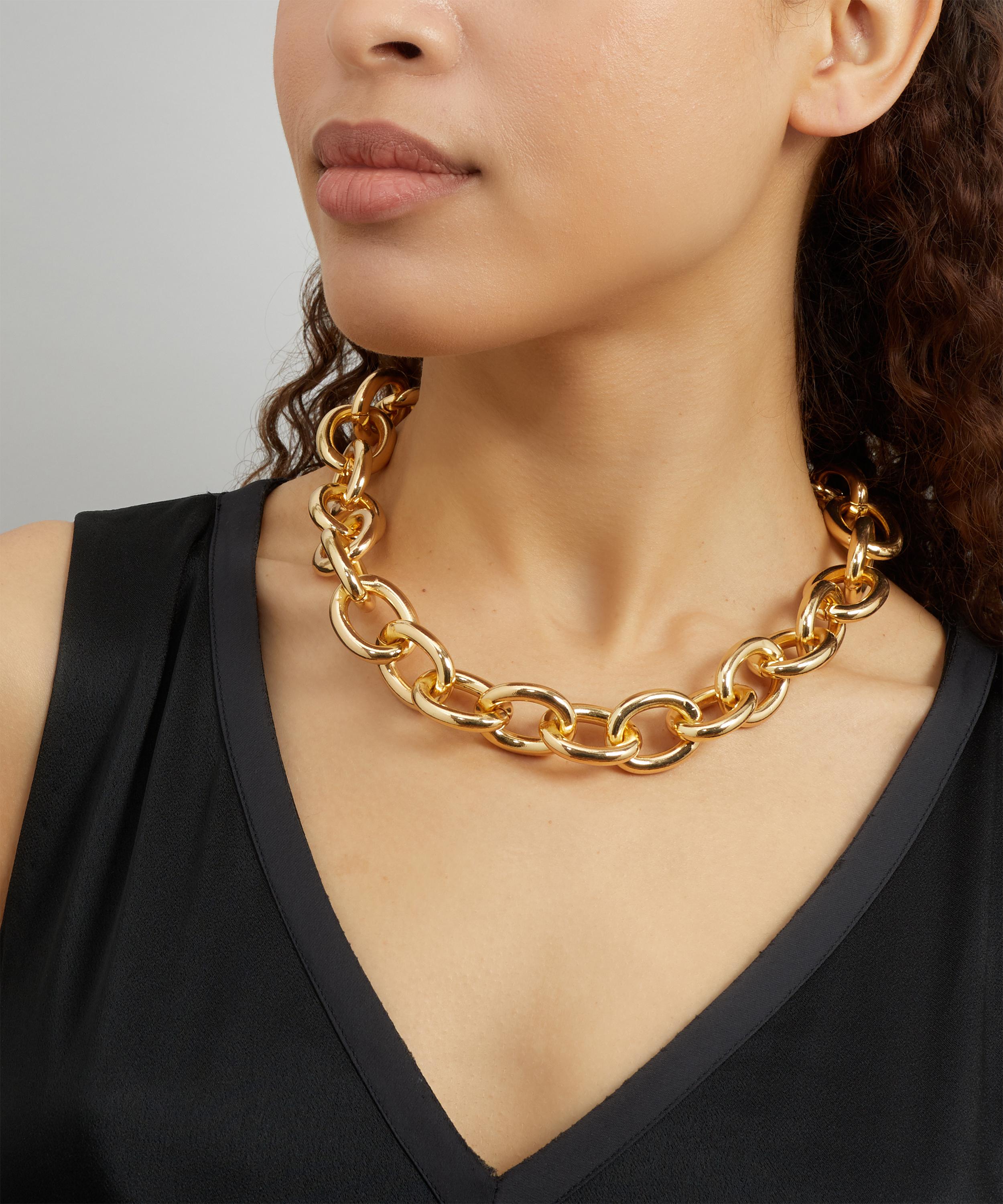 Details about   Gold Chunky  Double Chain Necklace 